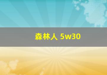 森林人 5w30